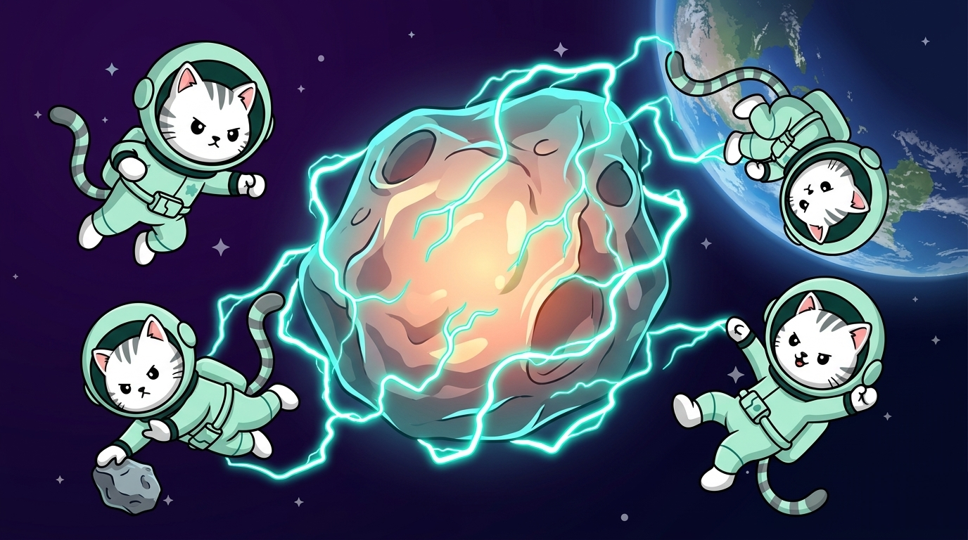 Asteroid mission — cats and the $HSTROID coin